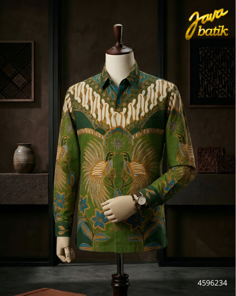 Kemeja Katun Tulis Parang, Katun Pola Burung CB051C