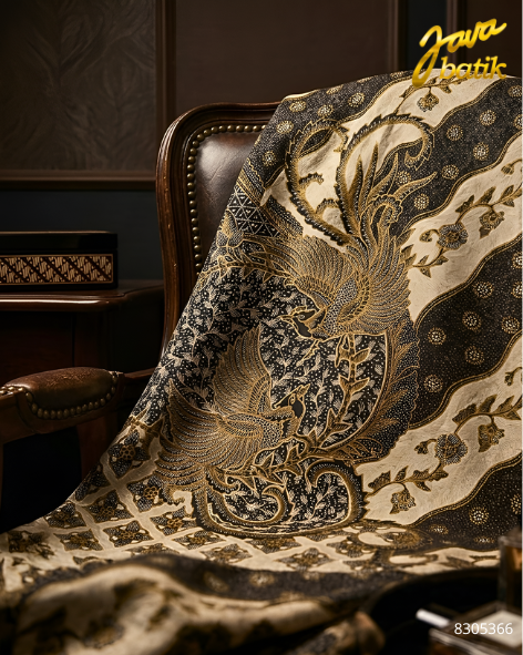 Kain Potongan Sutra Tulis Pola Kemeja Liris Daun