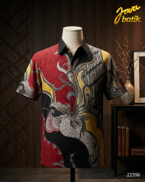 Kemeja Katun Printing Burung I112