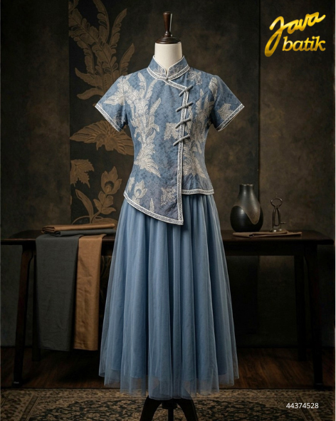 Setelan Atasan + Rok Daun BA054