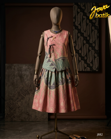 Setelan Atasan + Rok Kombinasi J882