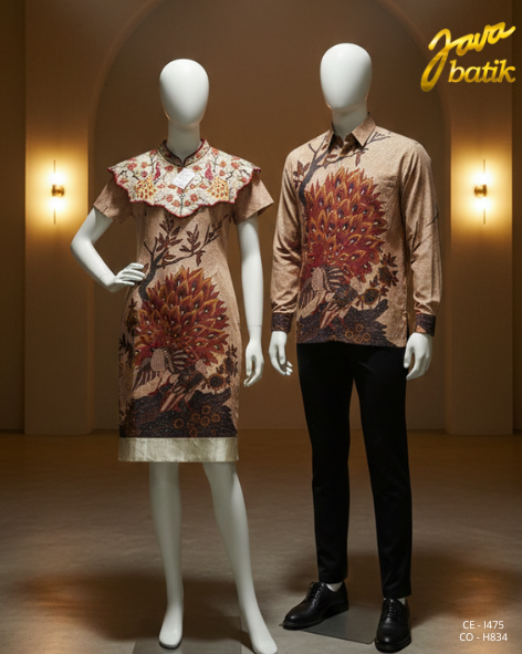 Sarimbit Kemeja + Dress Burung, Bunga I475 - H834